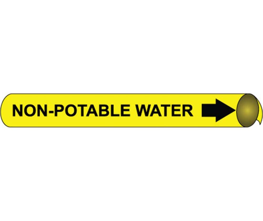NMC D4076 Non-Potable Water Precoiled Pipe Marker - Fits 3 3/8