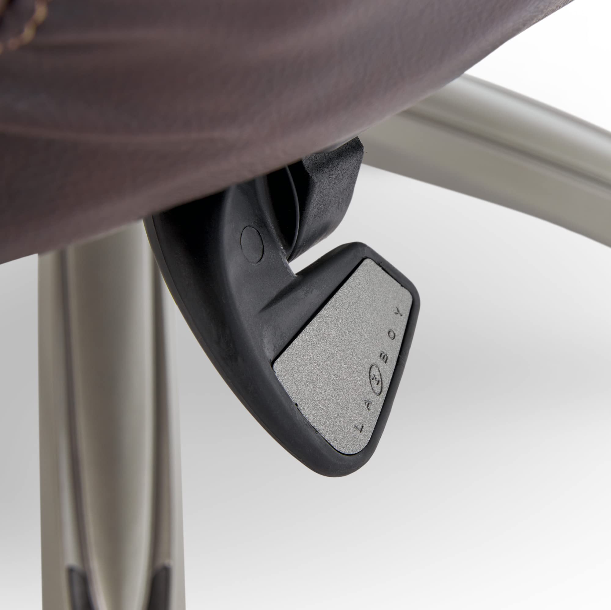 La-Z-Boy Cantania Executive Office Chair with AIR Lumbar Support & Memory Foam Cushions - Ergonomic High Back Desk Chair with Brown Bonded Leather - Perfect for Home Office, Gaming & Workspaces