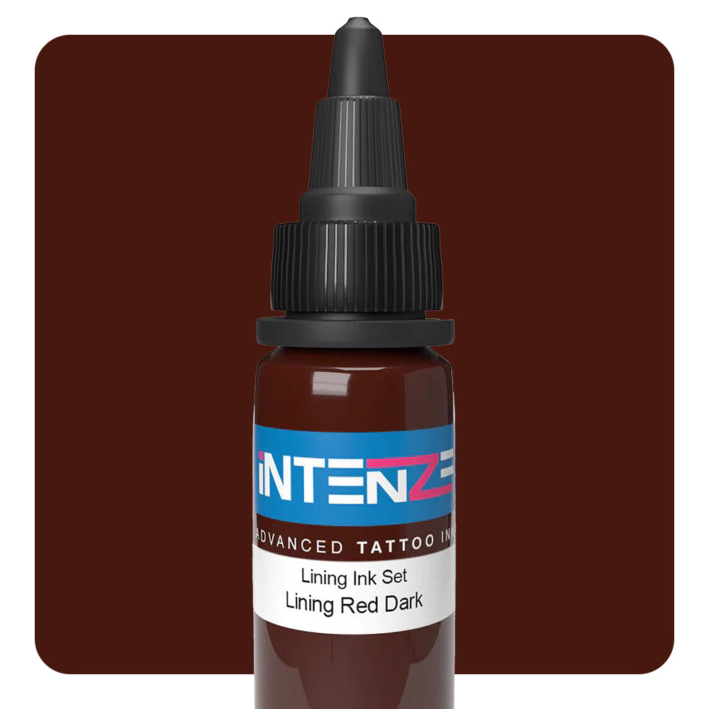 Lining Red Dark Intenze Color Lining Series Tattoo Ink - 1oz Bottle for Professional Tattoo Artists & Body Art - Perfect for Outline Work & Permanent Makeup