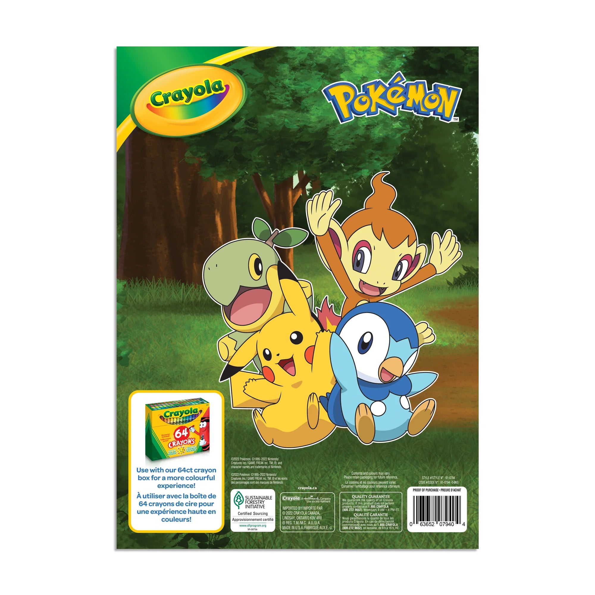 Crayola Pokemon Coloring Book - 48 Pages | Official Pokemon Art for Kids & Adults | Perfect for Travel, Gifts & Relaxation