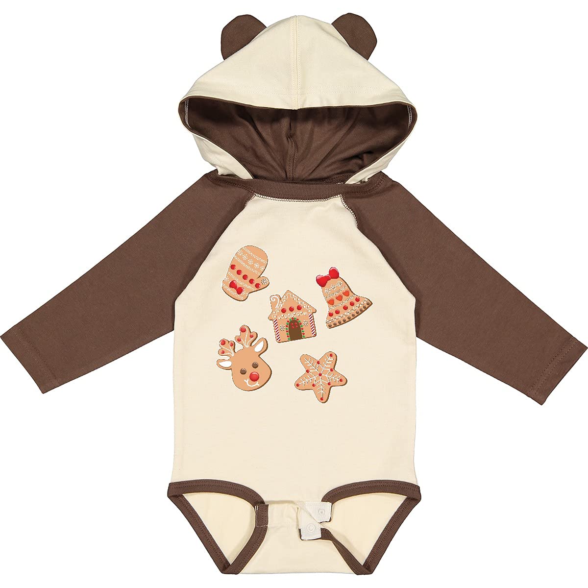 Inktastic Gingerbread Cookies Baby Creeper - Christmas Long Sleeve Outfit for Holiday Photos
