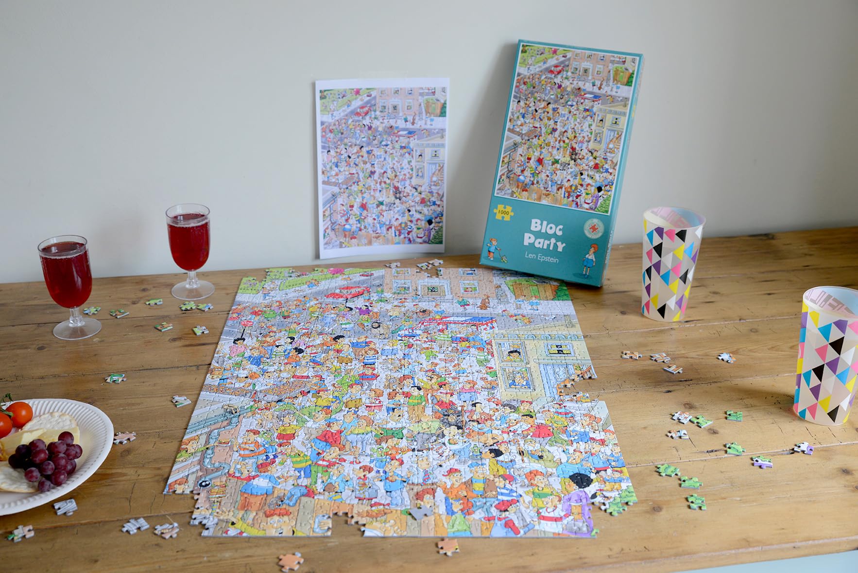 1000 Piece Jigsaw Puzzle for Adults - Bloc Party by Len Epstein - Comical Cartoon Puzzle (50cm x 66cm) - Fun Family Activity for Teens & Adults - Perfect for Game Nights, Stress Relief & Home Decor