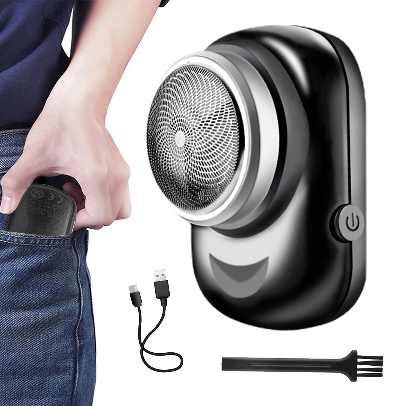 IBUGER Electric Shaver for Men - Waterproof Wet/Dry USB Rechargeable Travel Beard Trimmer | Compact Pocket Size for Home, Car & On-the-Go Grooming | Perfect for Business Trips, Gym Bags & Daily Commute
