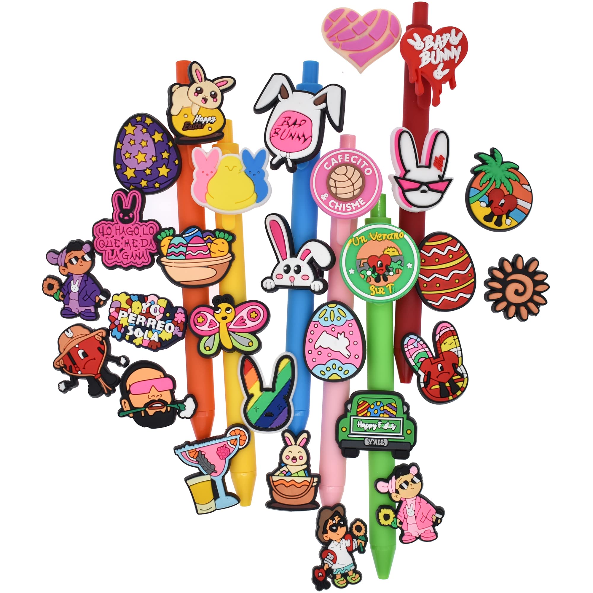 28PCS Easter Pencil Toppers - Cute Bunny Pencil Decorations for School, Office & Student Rewards | Easter Party Favors & Classroom Supplies | Perfect for Easter Gifts, Egg Hunts & Spring Celebrations