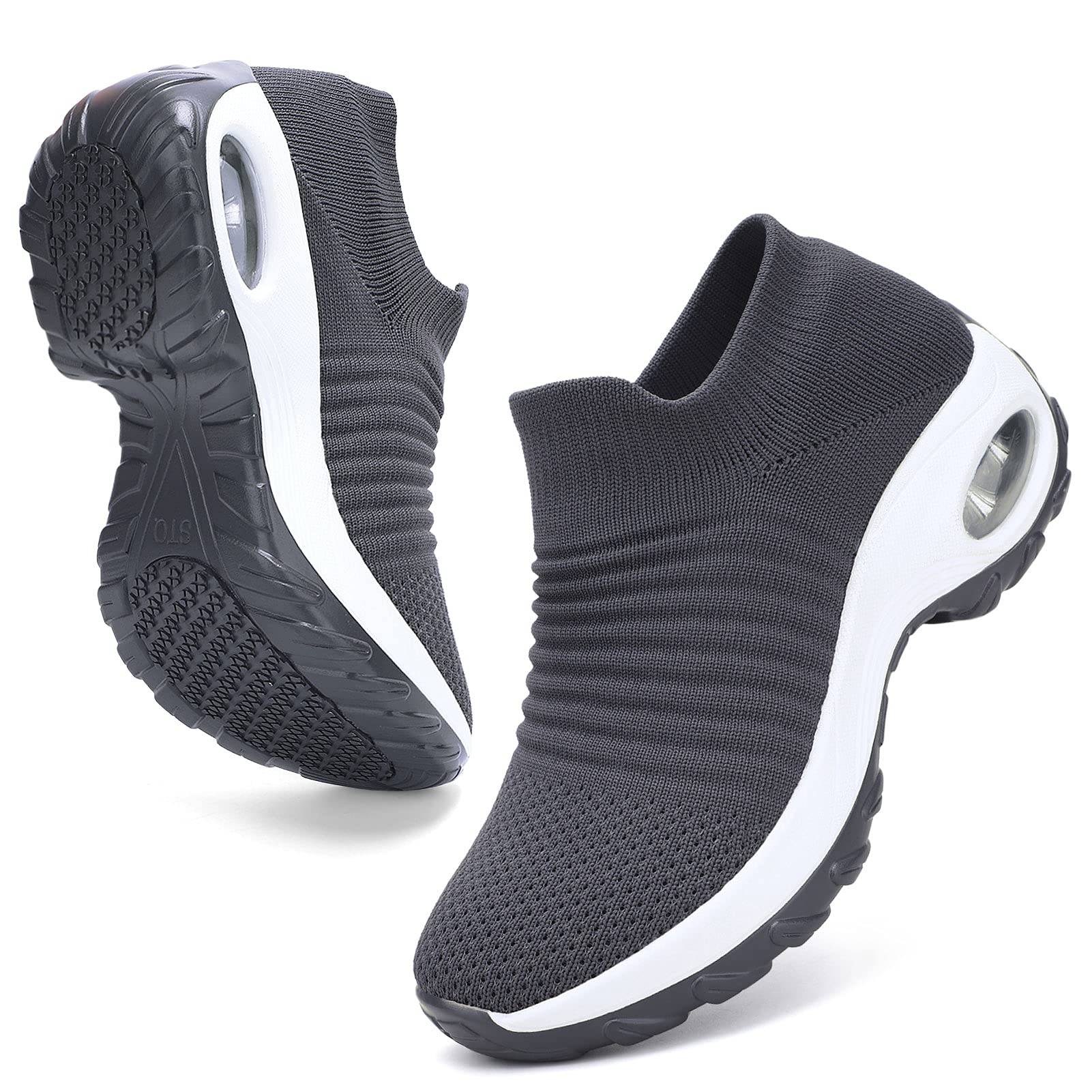 **HKR Women's Walking Shoes with Arch Support - Breathable Knit Upper, Non-Slip & Lightweight for Plantar Fasciitis - Perfect for Walking, Running, Travel & Everyday Comfort - Ideal for Work, Gym & Outdoor Activities - Great for Nurses, Teachers & Long Hours on Feet - Best for Walking, Jogging, Nursing Shifts & Travel Adventures**