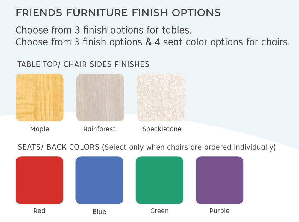 Friends Dining Table Set with 4 Chairs - Speckletone Finish - Perfect for Small Spaces, Apartments & Cozy Family Meals