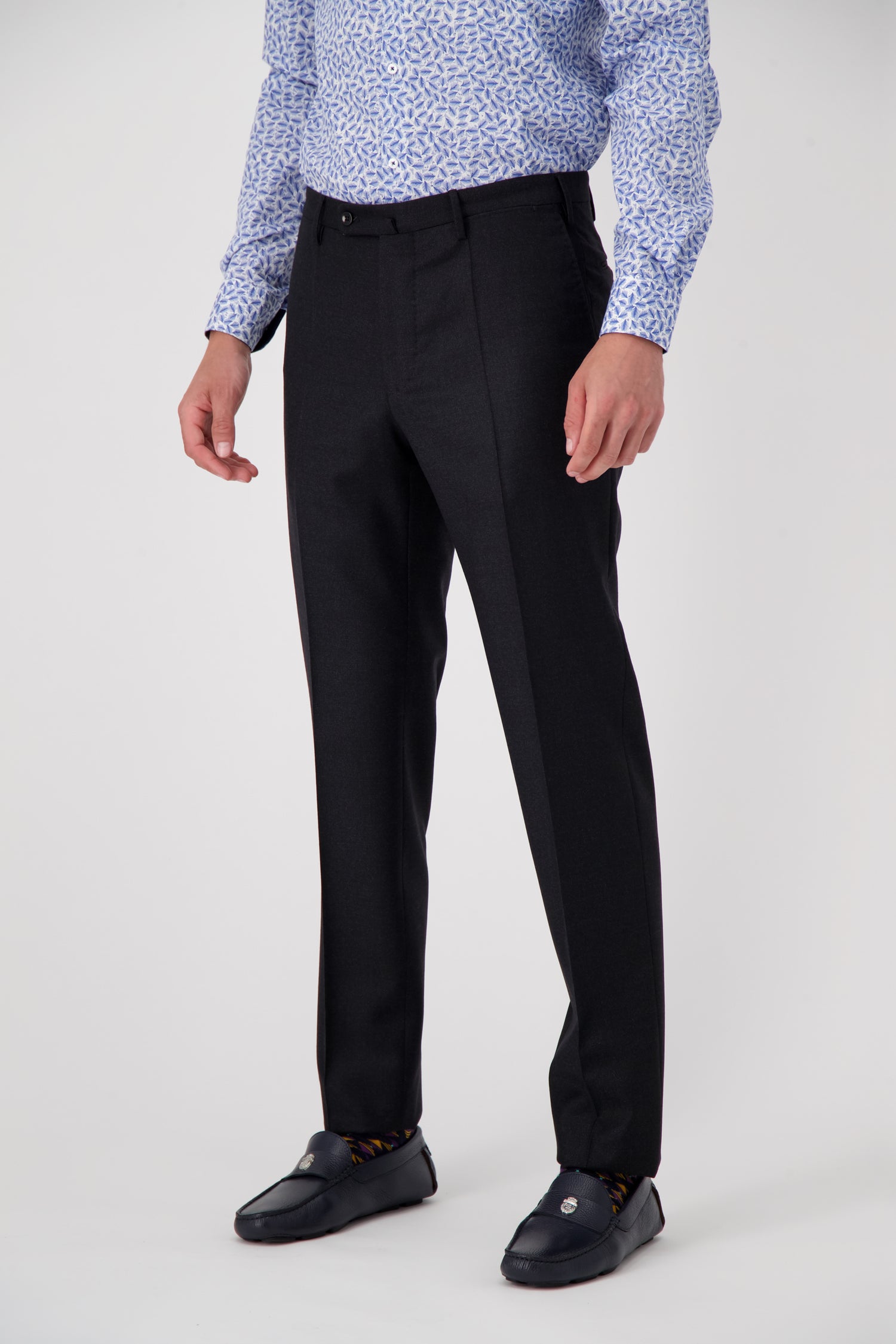 Premium Incotex Dark Grey Dress Pants for Men - Slim Fit Business Casual Trousers - Perfect for Office, Meetings & Formal Events