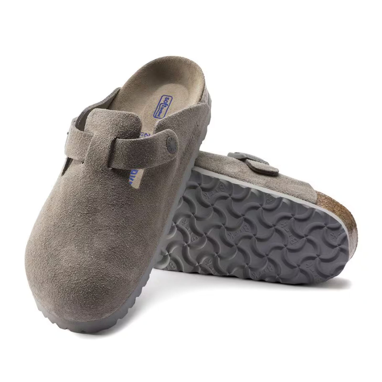 Birkenstock Boston Soft Footbed Narrow Clog for Women - Stone Coin Suede | Comfortable House Slippers & Indoor/Outdoor Casual Shoes for Relaxing at Home or Running Errands