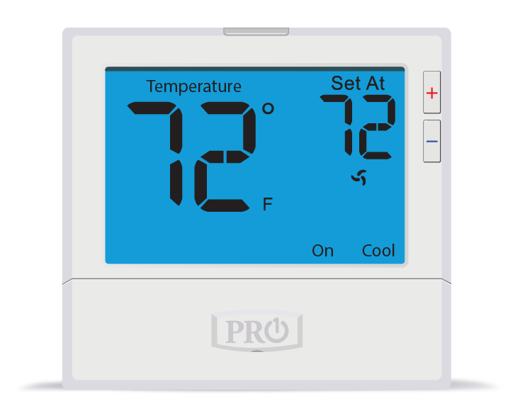Pro1 IAQ T801 Non-Programmable Thermostat - Digital Temperature Control for Home & Office - Perfect for HVAC Systems, Bedrooms, and Living Spaces