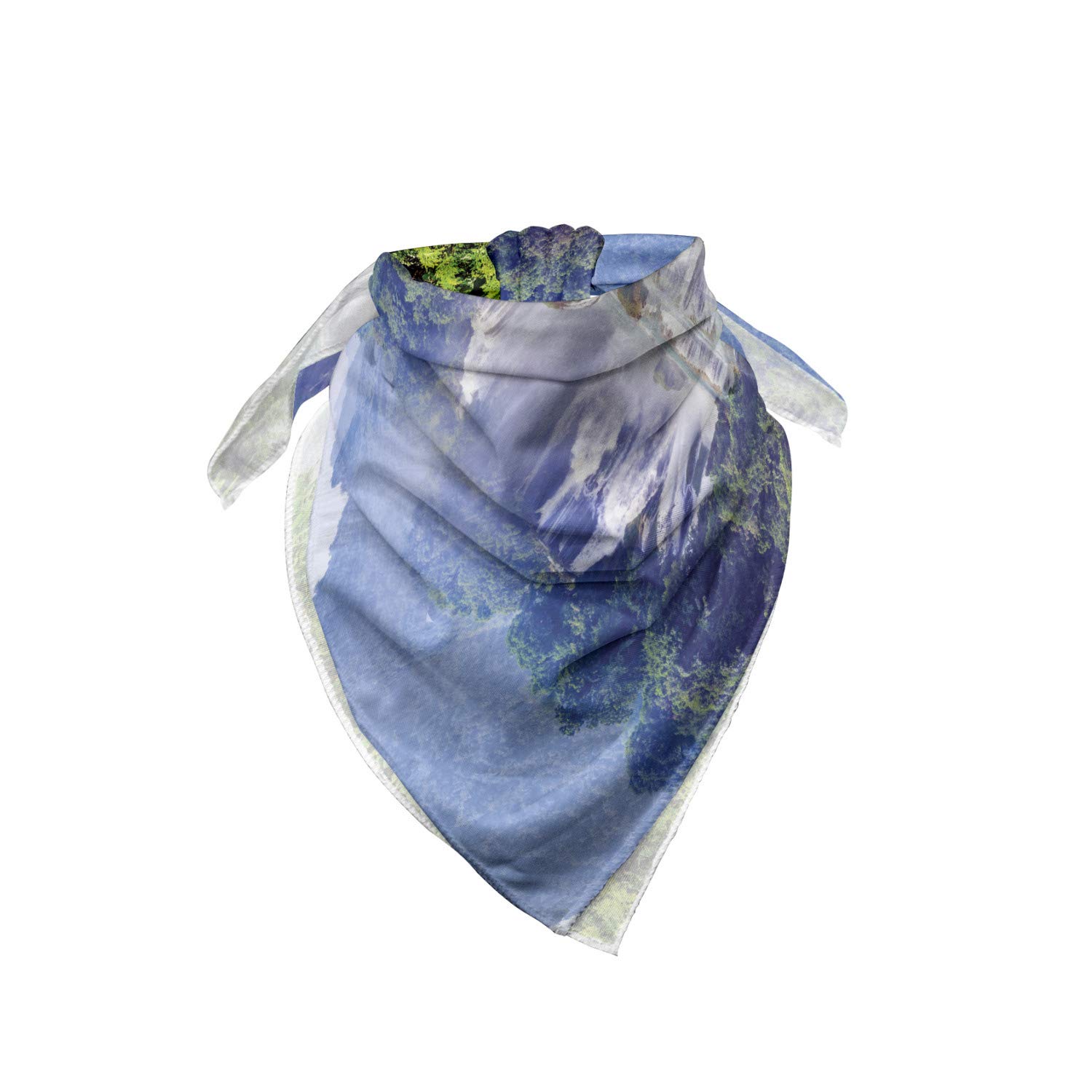 Ambesonne Exotic Bandana - Waterfall Tropical Plant Print Unisex Head Scarf & Neck Tie for Men Women - Perfect for Beach, Music Festivals & Outdoor Adventures