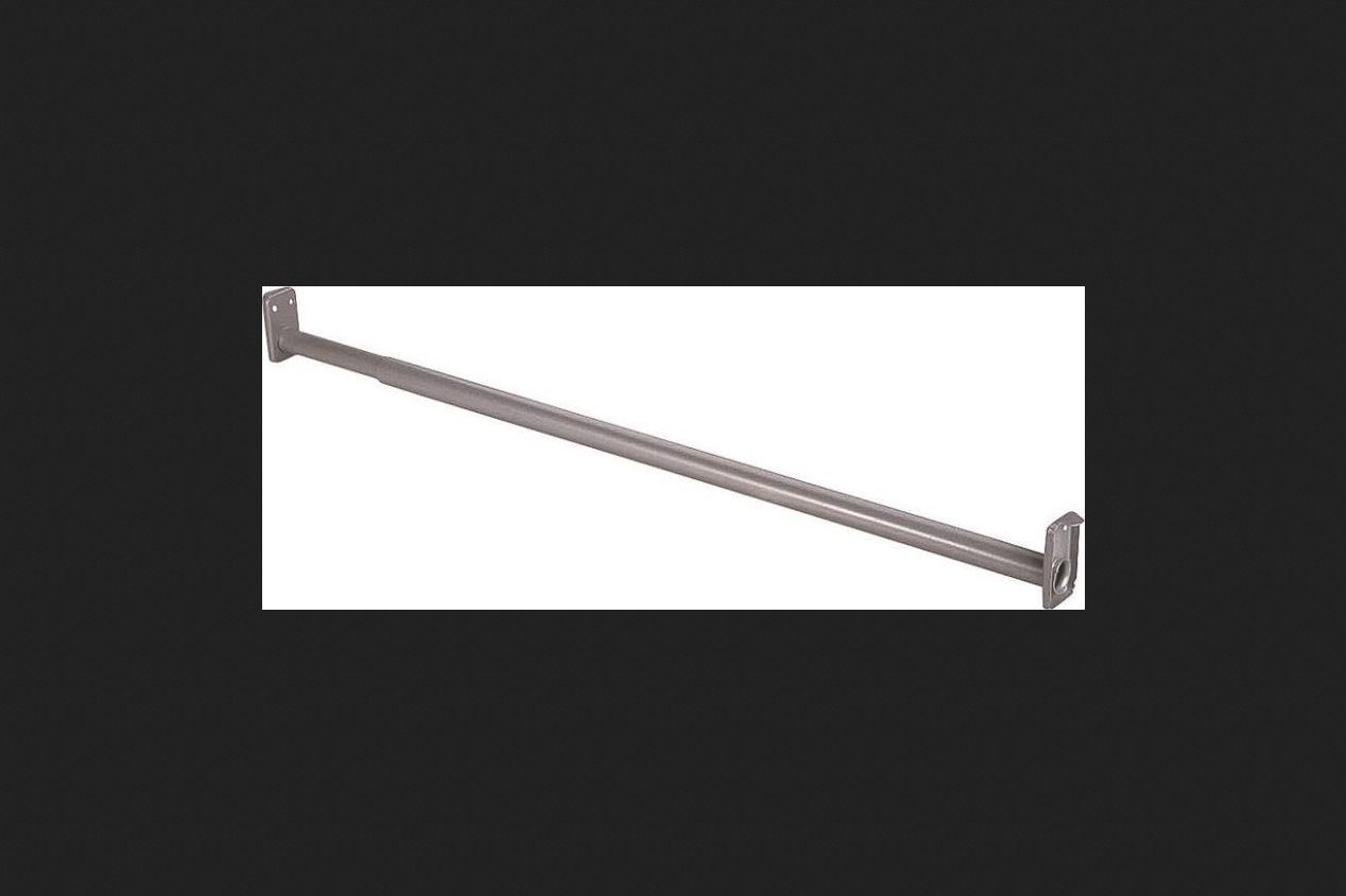 PROSOURCE 21016ZCX-PS Adjustable Tension Shower Curtain Rod - Rust-Resistant Stainless Steel for Bathroom, Closet & Home Organization (Use in Bathrooms, Closets, Laundry Rooms & Small Spaces)