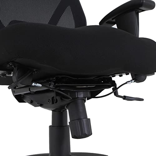 Lorell Executive High-Back Office Chair - Ergonomic Black Leather Swivel Chair with Adjustable Height for Home & Business Workspaces