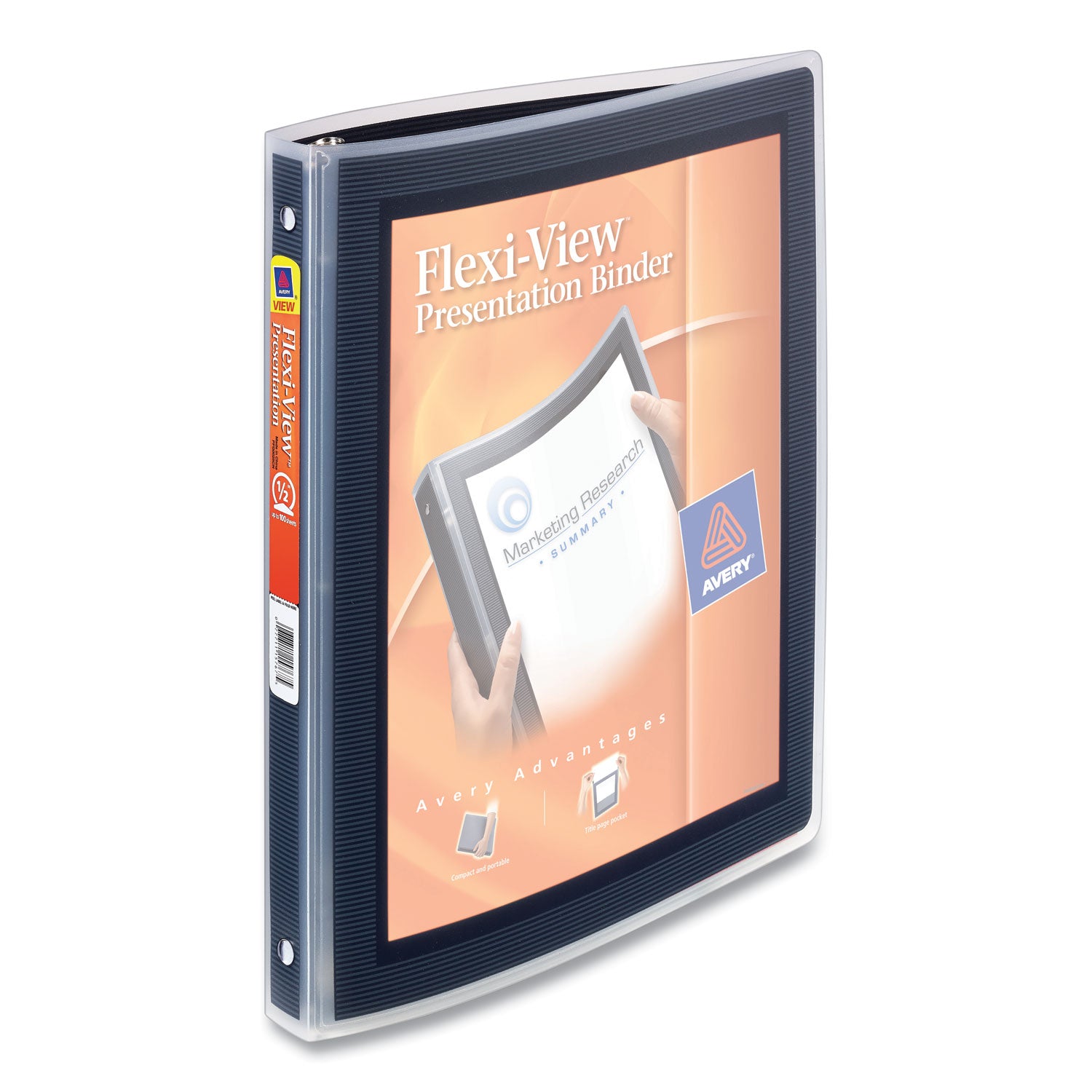 Avery® Flexi View 3-Ring Binder with Round Rings - 0.5