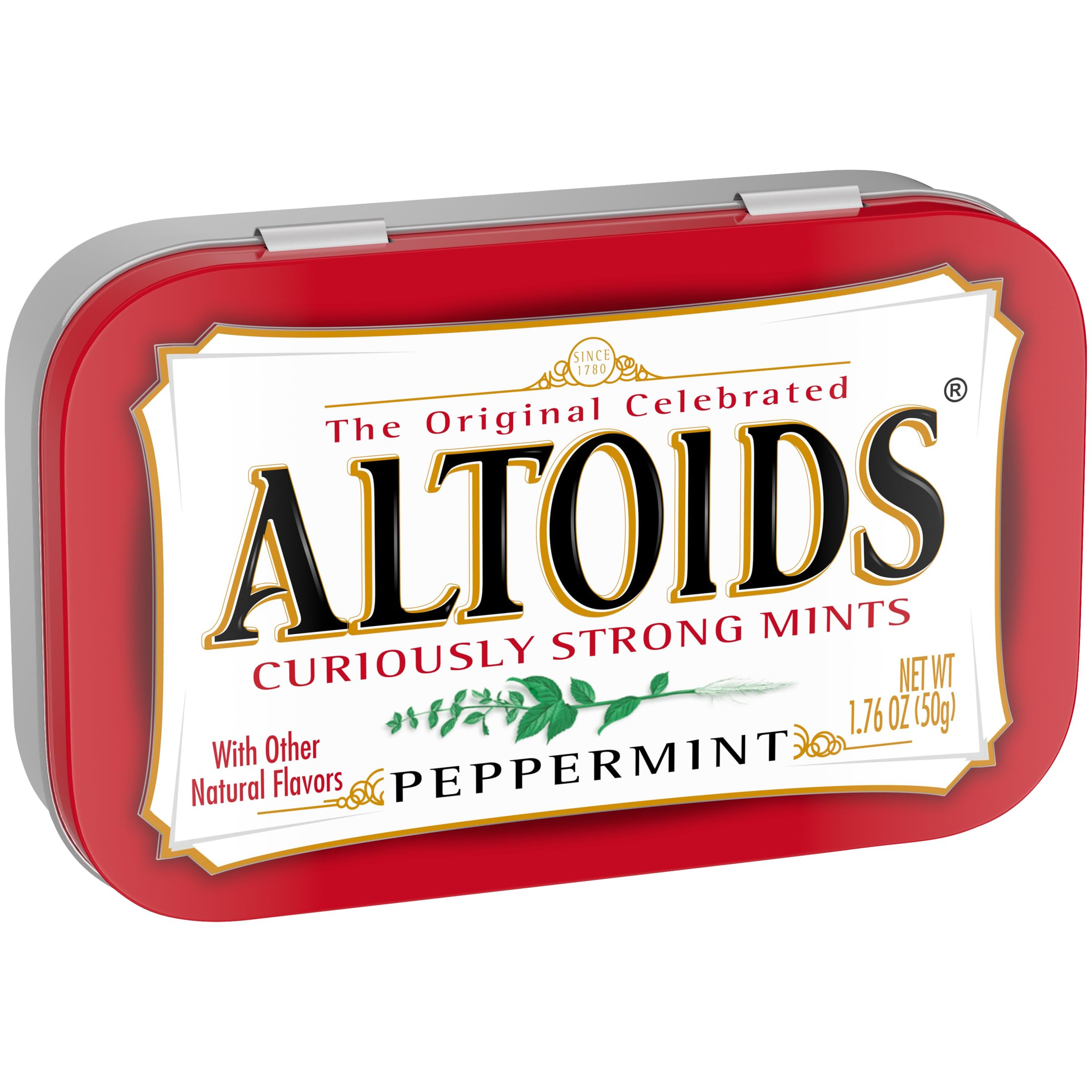 Altoids Peppermint Curiously Strong Mints - 3 Pack (1.76 Oz Each, 5.28 Oz Total) - Fresh Breath Mints for Office, Travel & Daily Use