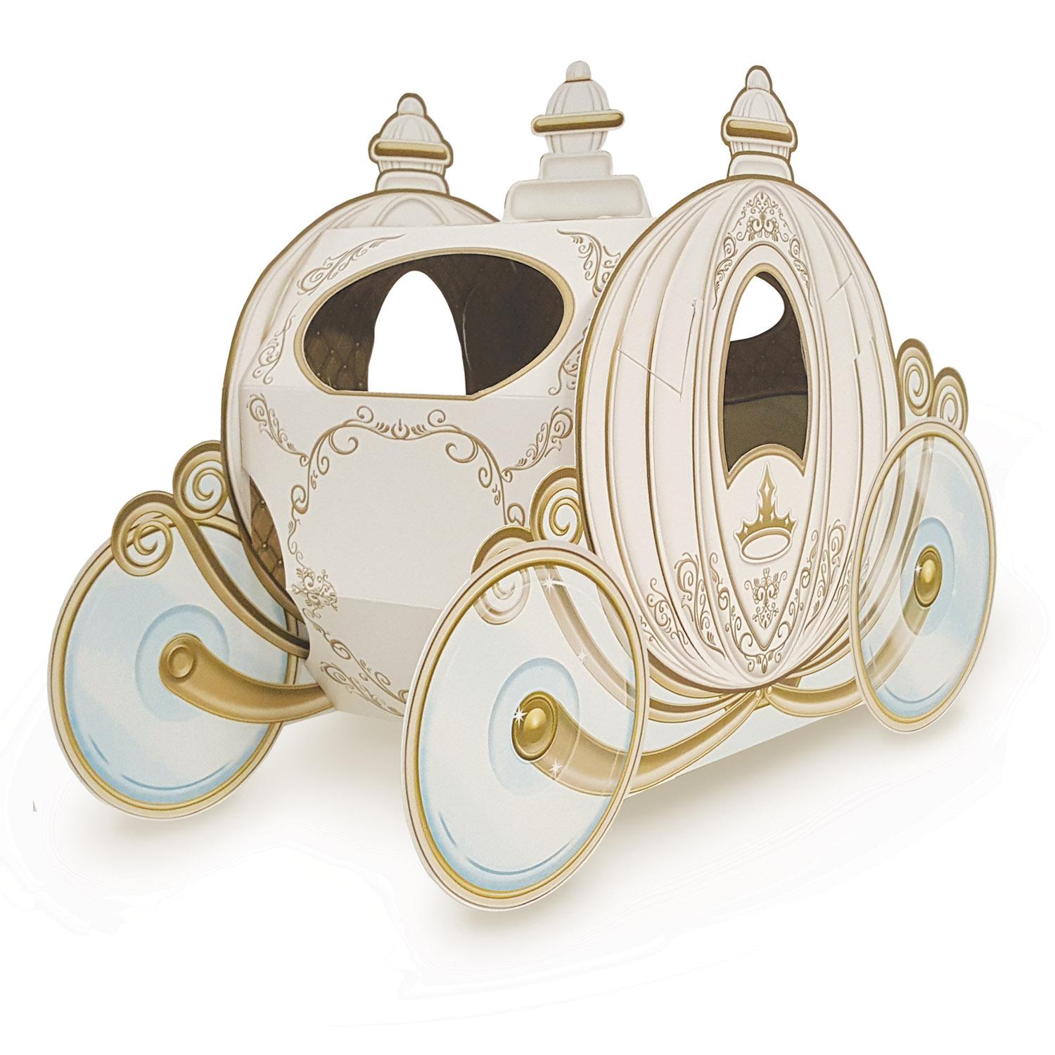12 Pack Beistle 3D Carriage Party Centerpieces - Elegant Wedding, Baby Shower & Birthday Party Decorations for Tables & Events