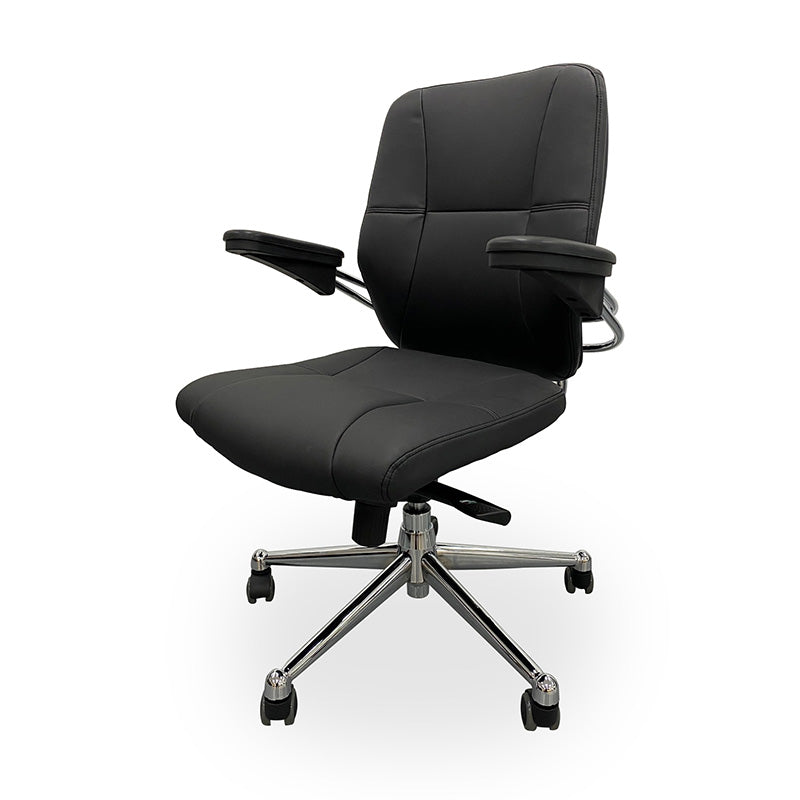Premium Black Executive Office Chair - Ergonomic High Back Leather Chair for Home & Office Workspace, Conference Room, Gaming Desk - Adjustable Lumbar Support & Swivel Base