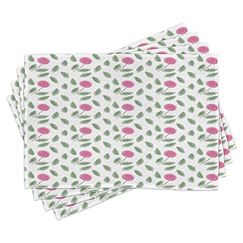 Pink Reseda Green White