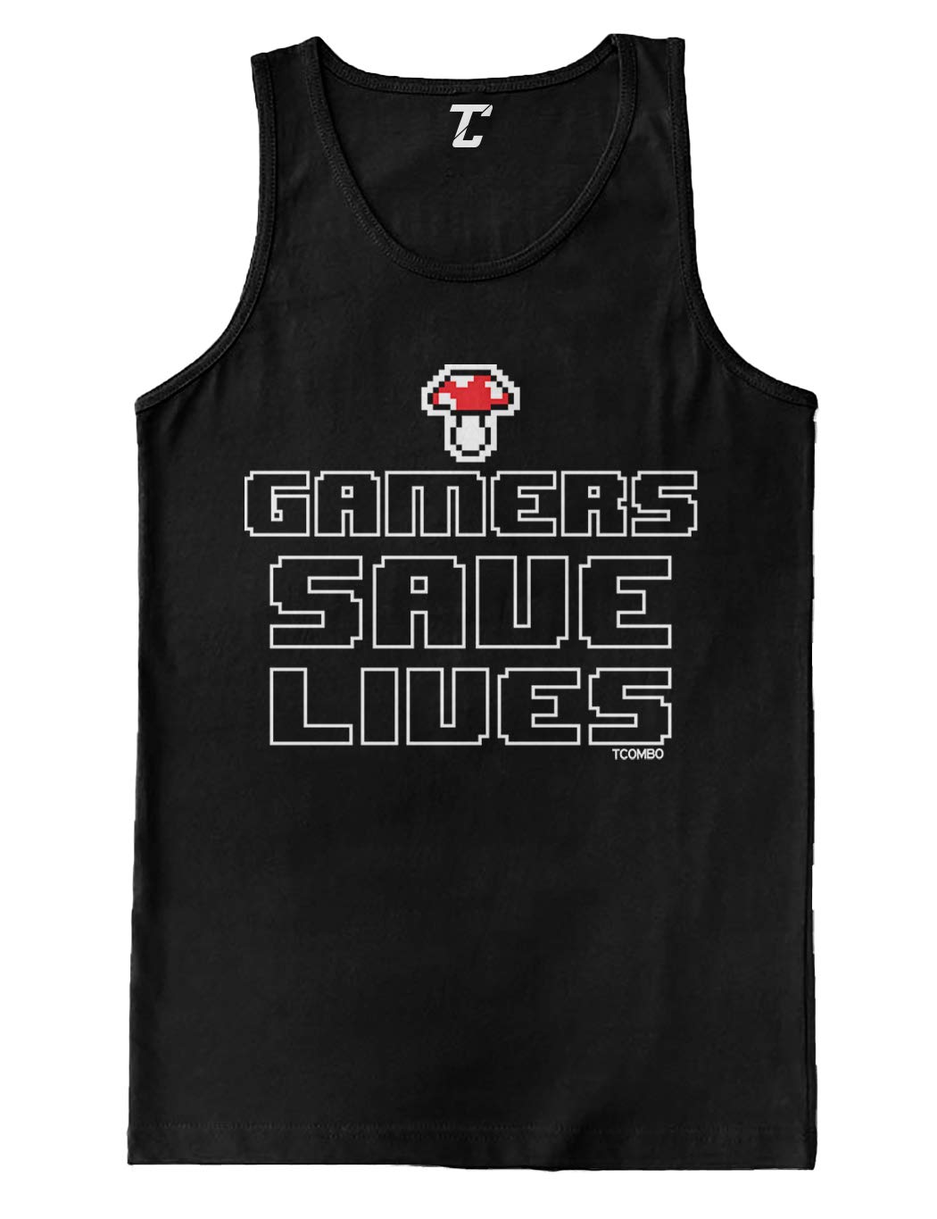 Gamers Save Lives Mushroom Men's Tank Top - Breathable & Stylish Gaming Apparel for Casual Wear & Summer Outings