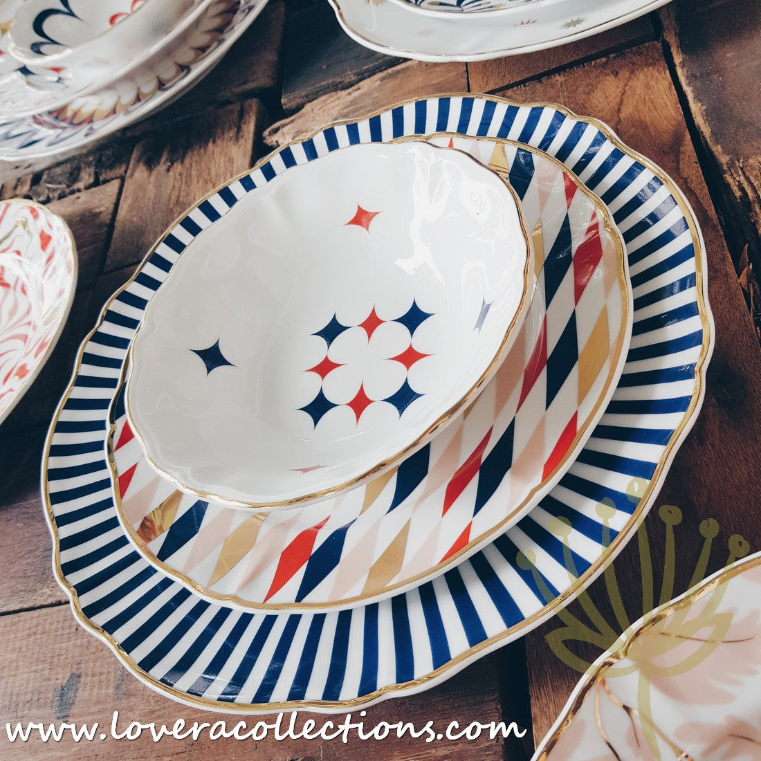Bitossi Italy Abracadabra Dinnerware Set by La Tigre - Premium Ceramic Plates & Bowls for Elegant Dining, Perfect for Dinner Parties & Home Decor