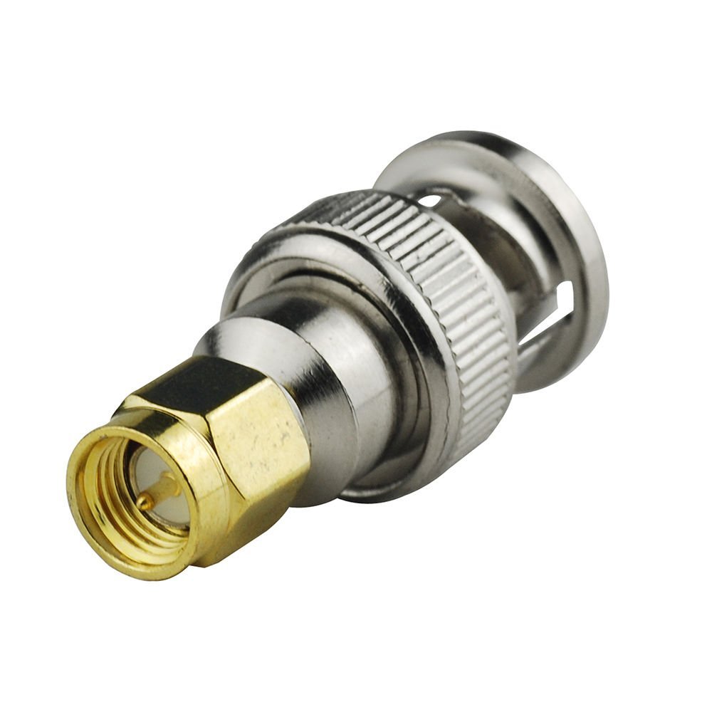 DHT Electronics 2-Pack SMA Male to BNC Male RF Coaxial Adapter - Perfect for Ham Radio, CCTV, and Test Equipment Connections