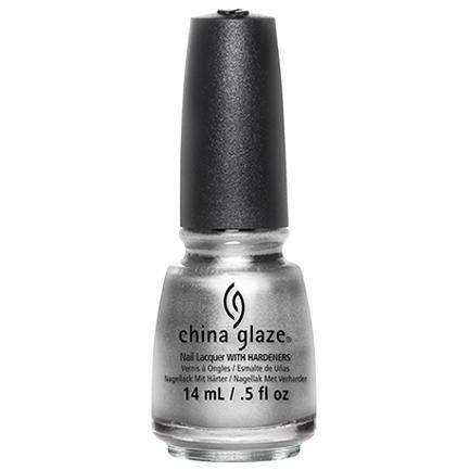 China Glaze Platinum Silver Nail Polish 0.5 oz #77051 - High Shine Metallic Silver Nail Lacquer for Professional Salon & Home Manicures