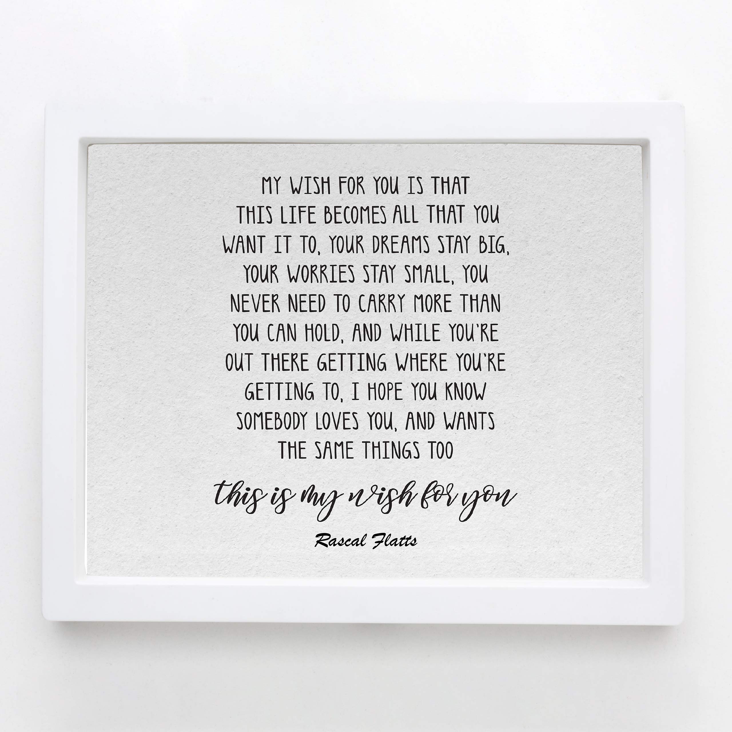 Inspirational 'My Wish for You' Rascal Flatts Music Wall Art Poster - 8x10 Unframed Print for Home, Bedroom, Dorm, Office & Studio Decor | Perfect Gift for Music Lovers & Country Fans
