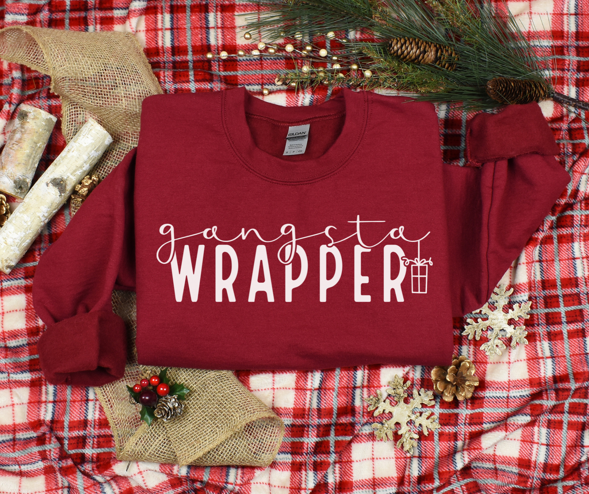 Gangsta Wrapper Graphic Sweatshirt - Trendy Hip Hop Streetwear Hoodie for Men & Women | Perfect for Casual Wear, Urban Fashion, and Hip Hop Enthusiasts