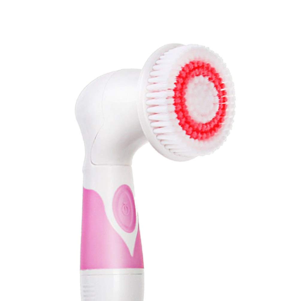 Exfoliating Bath Brush with Handle - Pink Body Scrubber for Smooth Skin, Massage & Cleansing - Perfect for Shower, Spa & Facial Exfoliation