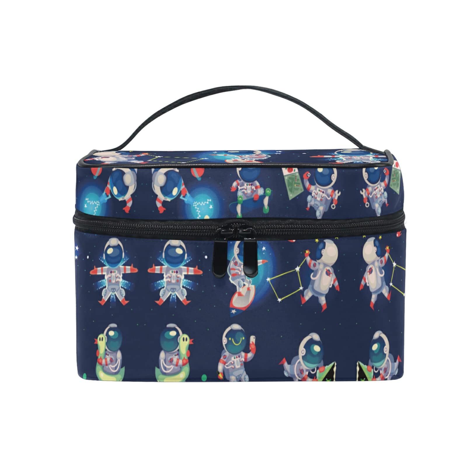 Astronaut Baby Space Themed Cosmetic Bag - Cute Cartoon Makeup Organizer with Zipper for Women & Girls - Perfect for Travel, School & Daily Use