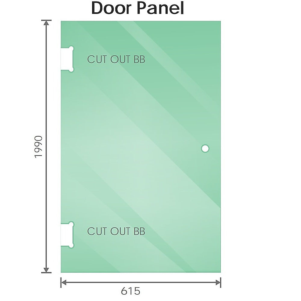 Frameless Diamond Shower Screen 100cm with Stainless Steel Hinges & Channels - Black | Modern Bathroom Upgrade for Luxury Homes & Spa-Like Experience