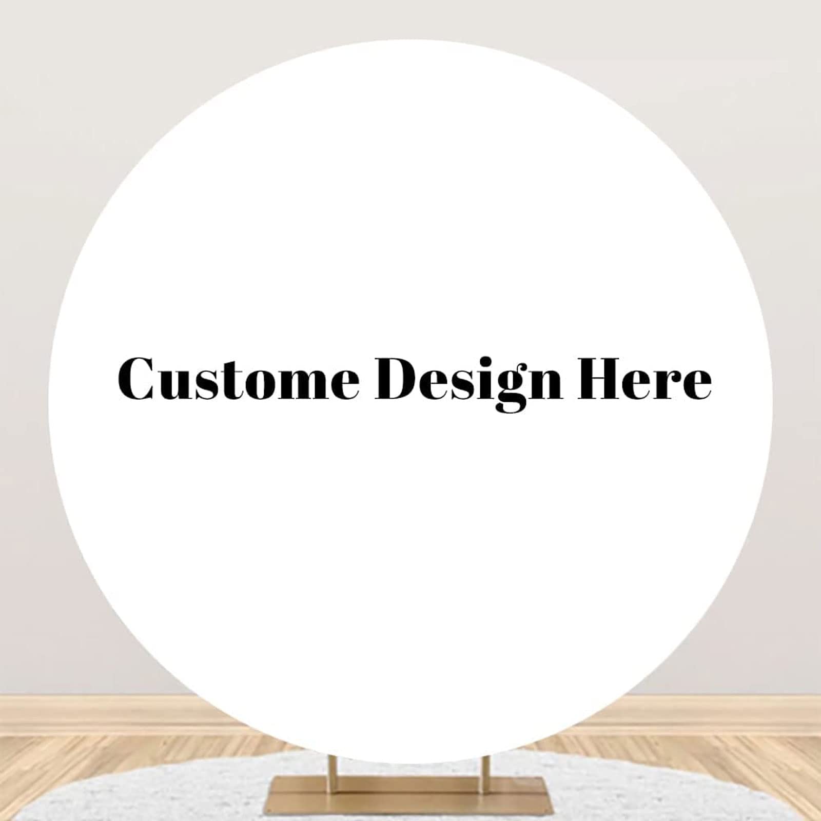 Yeele 4x4ft Round Photography Backdrop - Custom Printed Circle Background for Kids Birthday, Baby Shower, Gender Reveal, Wedding & Anniversary Decor | Perfect for Party, Conference & Table Decorations