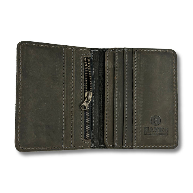 Premium Crater Bifold Wallet with Zipper - RFID Blocking Leather Wallet for Men - Slim & Secure Credit Card Holder for Everyday Use, Travel & Business