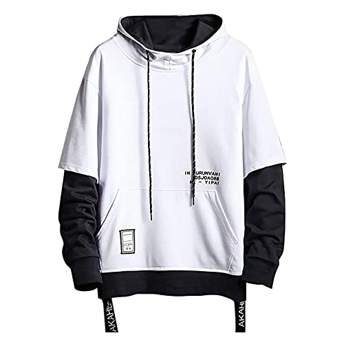Men's Square Pattern Hoodie - Casual Pullover for Outdoor & Streetwear