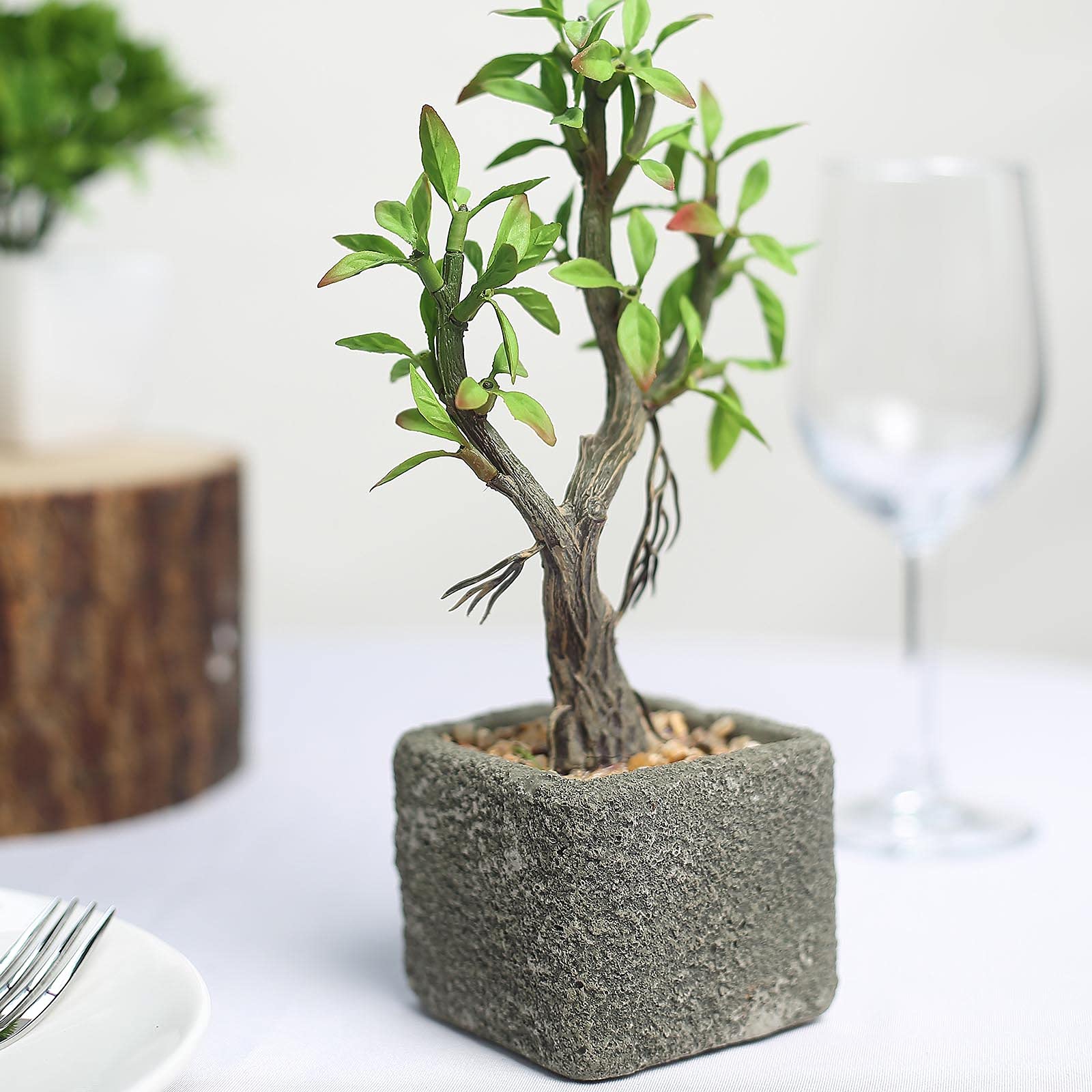 Realistic Fake Succulent Plants Set - Artificial Potted Succulents with Concrete Planter for Home Office Desk Decor, Wedding Centerpiece, and Indoor Greenery Decorations