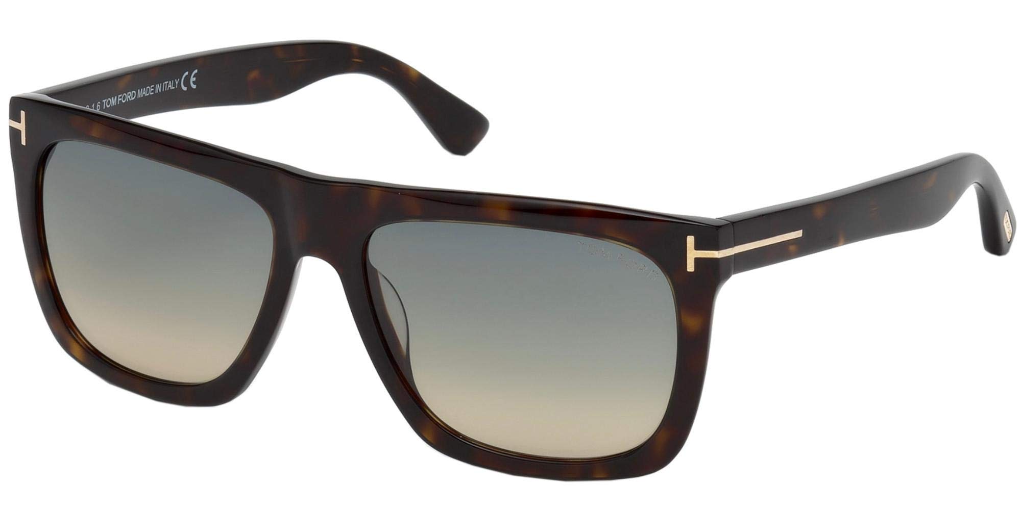 Tom Ford FT0513 Morgan Square Sunglasses - Dark Havana Frame 57mm Lens (57-16-140) | UV Protection & Polarized Lenses for Driving, Beach & Outdoor Activities