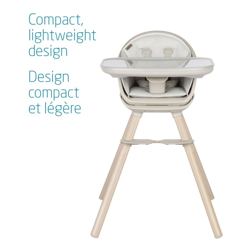 Maxi Cosi MOA High Chair - Classic Oat Baby Feeding Chair with Adjustable Height & Recline | Perfect for Dining, Weaning & Playtime