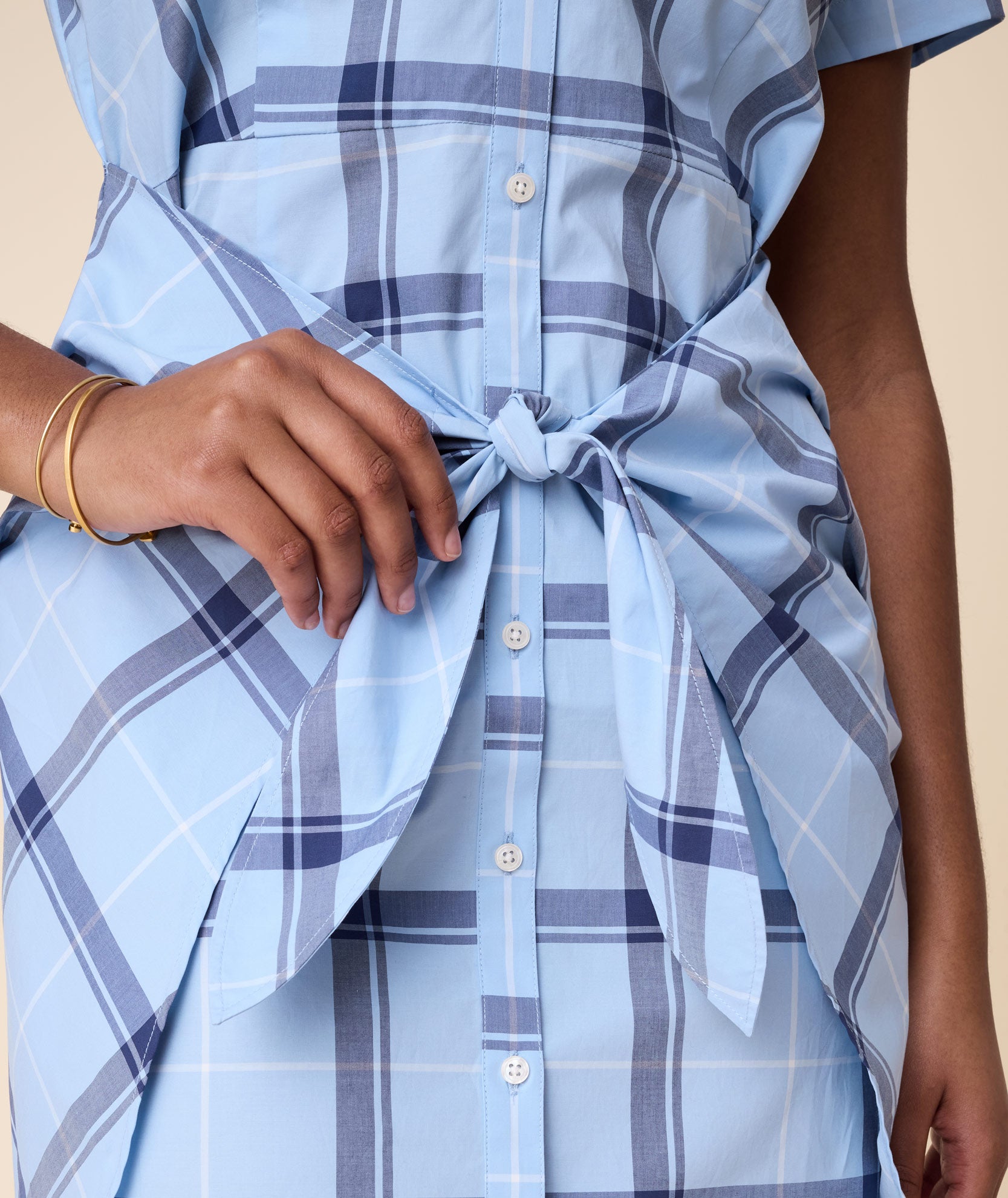 Stretch Cotton Short Sleeve Caroline Shirt Dress for Women - Comfortable Casual Summer Dress for Work, Date Night & Vacation