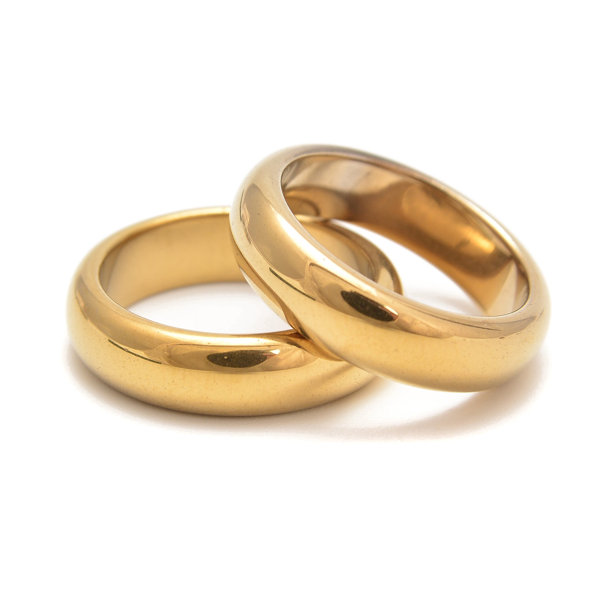 Gold Hematite Band Ring - Unisex Minimalist Arc Ring for Men & Women - Perfect for Everyday Wear, Gifts & Boho Jewelry