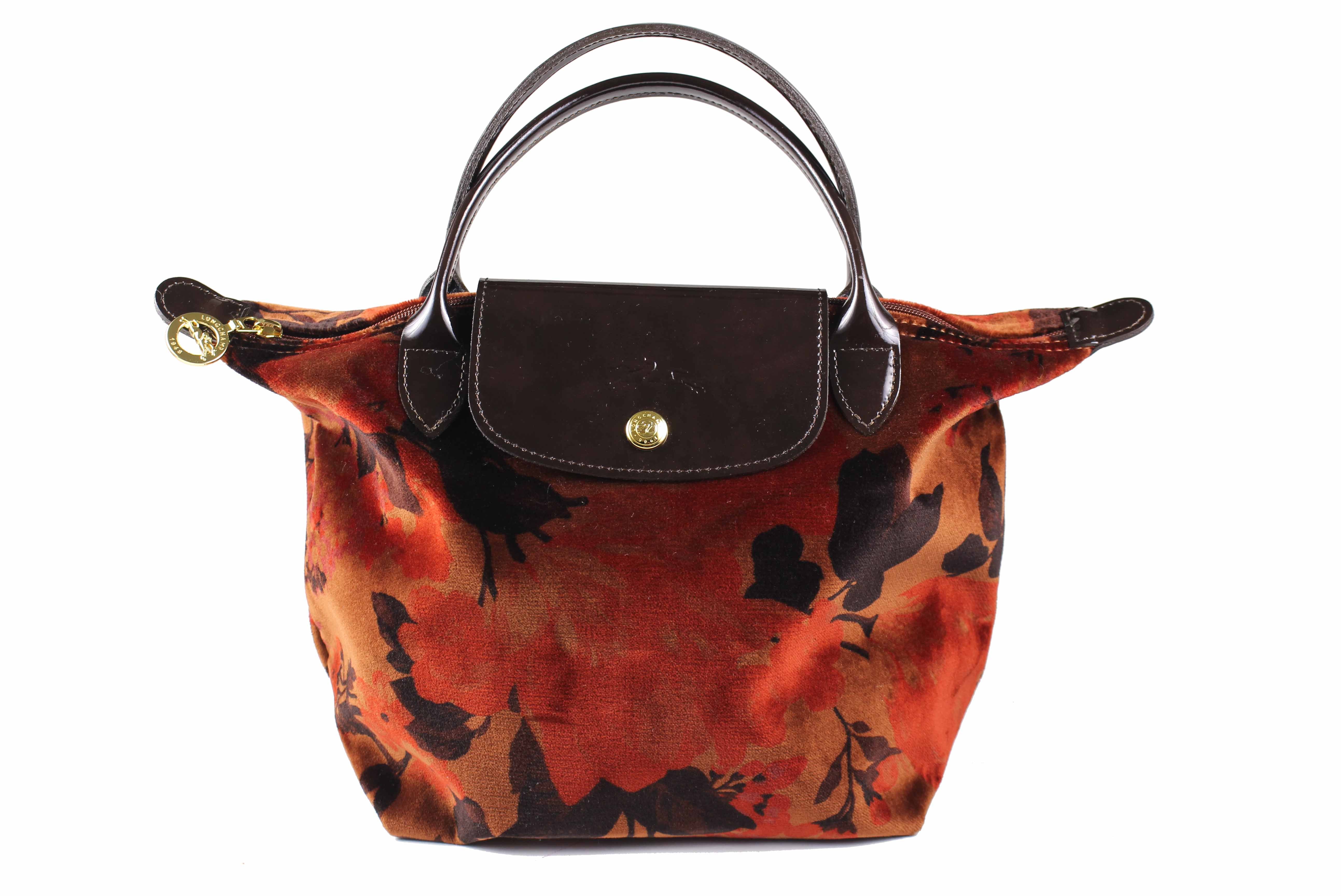 LONGCHAMP Le Pliage Velvet Burgundy Handbag for Women | Stylish & Durable Crossbody Purse | Perfect for Work, Travel & Everyday Use
