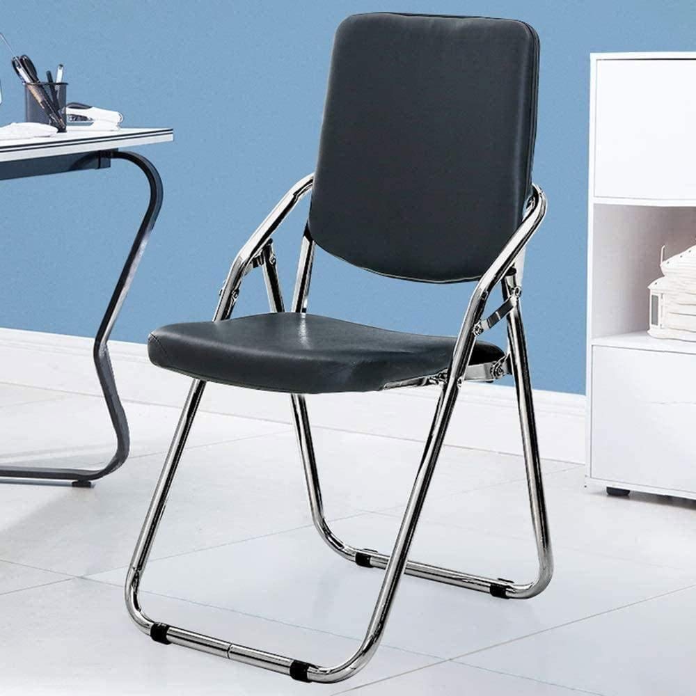 DFHBFG Folding Chair - Portable Home Office Chair with Back Support, Study & Training Chair, Compact Computer Desk Chair, Space-Saving Dining Stool for Small Spaces | Perfect for Home Office, Dorm Room, Camping & Outdoor Events