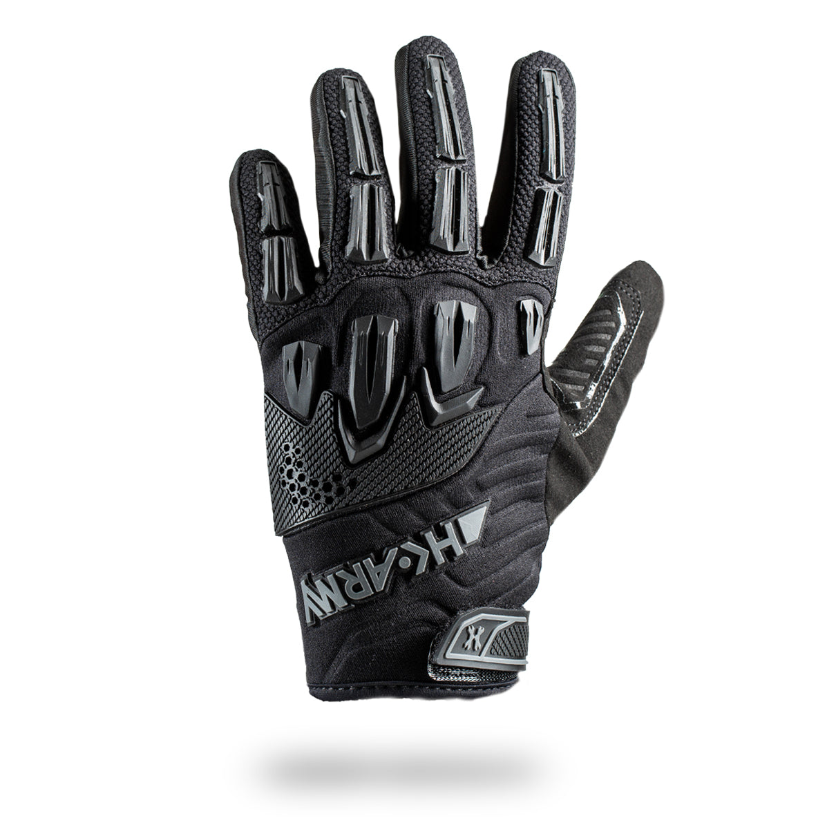 Hardline Tactical Full Finger Armored Gloves - Blackout Edition | Cut & Impact Resistant for Motorcycle Riding, Construction & Outdoor Work
