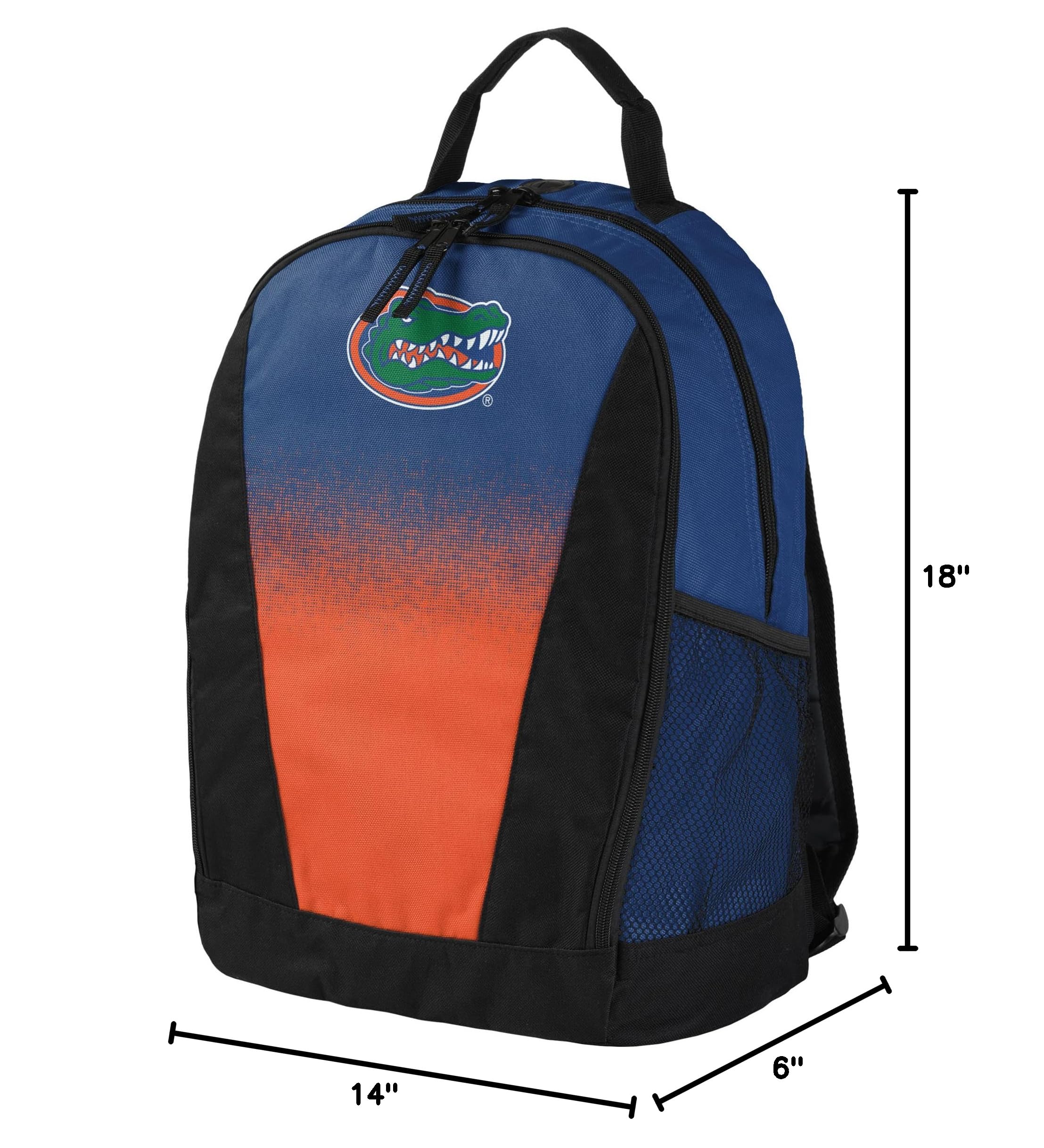 FOCO NCAA College Team Logo Gradient Print Primetime Backpack - Durable School & Travel Backpack for Students, Fans & Sports Enthusiasts - Perfect for Campus, Gym & Game Day