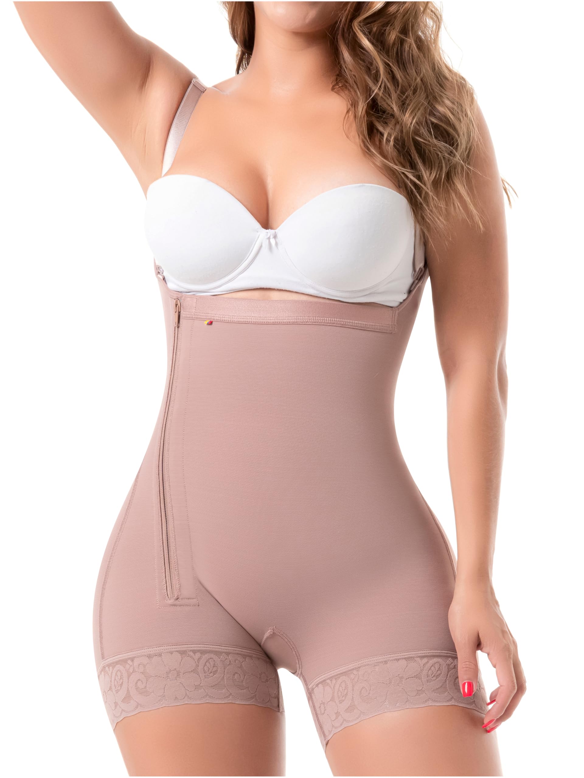 Sonryse Stage 2 Postpartum Mid Thigh Tummy Control Shapewear Bodysuit - Colombian Postpartum Girdle for Belly Slimming & Body Shaping - Perfect for Post-Delivery Recovery & Everyday Wear
