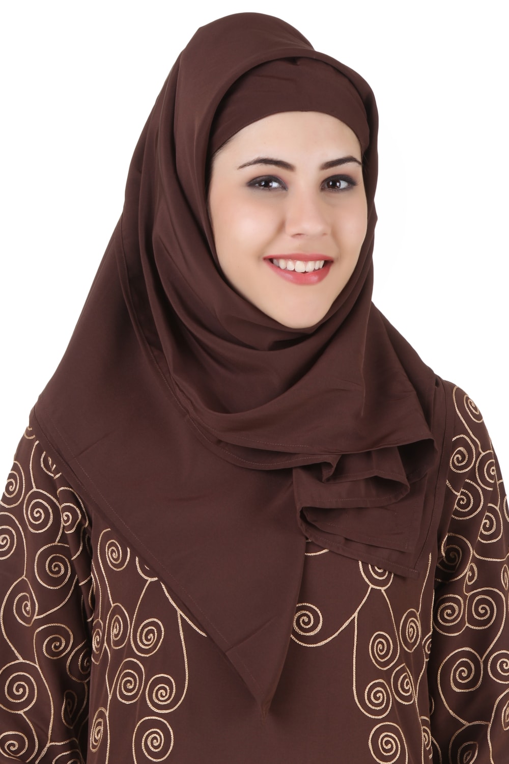 Farasha Brown Kashibo Hijab - Modest Muslim Scarf for Women, Soft & Breathable Fabric - Perfect for Prayer, Daily Wear & Special Occasions