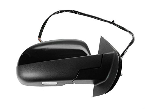 2009-2014 Chevy Silverado Sierra Tahoe Yukon Power Folding Mirror Replacement - Right Passenger Side with LED Turn Signal, Heated Memory, Puddle Light & Black Cover | Perfect for Off-Roading, Towing & Daily Driving
