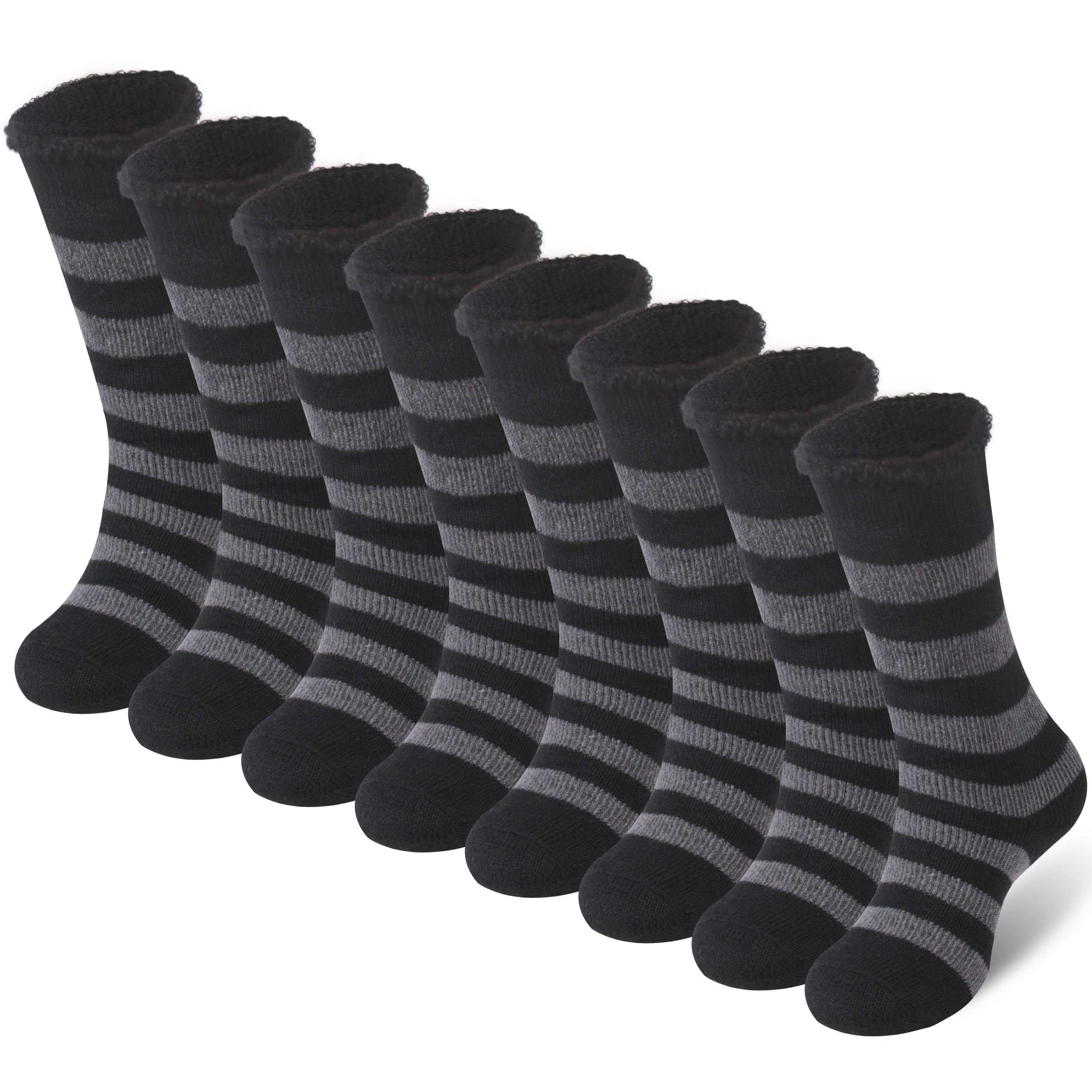 Sunew Thermal Socks 4 Pack - Winter Heated Socks for Men & Women - Warm Wool Ski Socks for Outdoor Activities, Hiking & Snow Sports - Perfect for Cold Weather & Winter Adventures