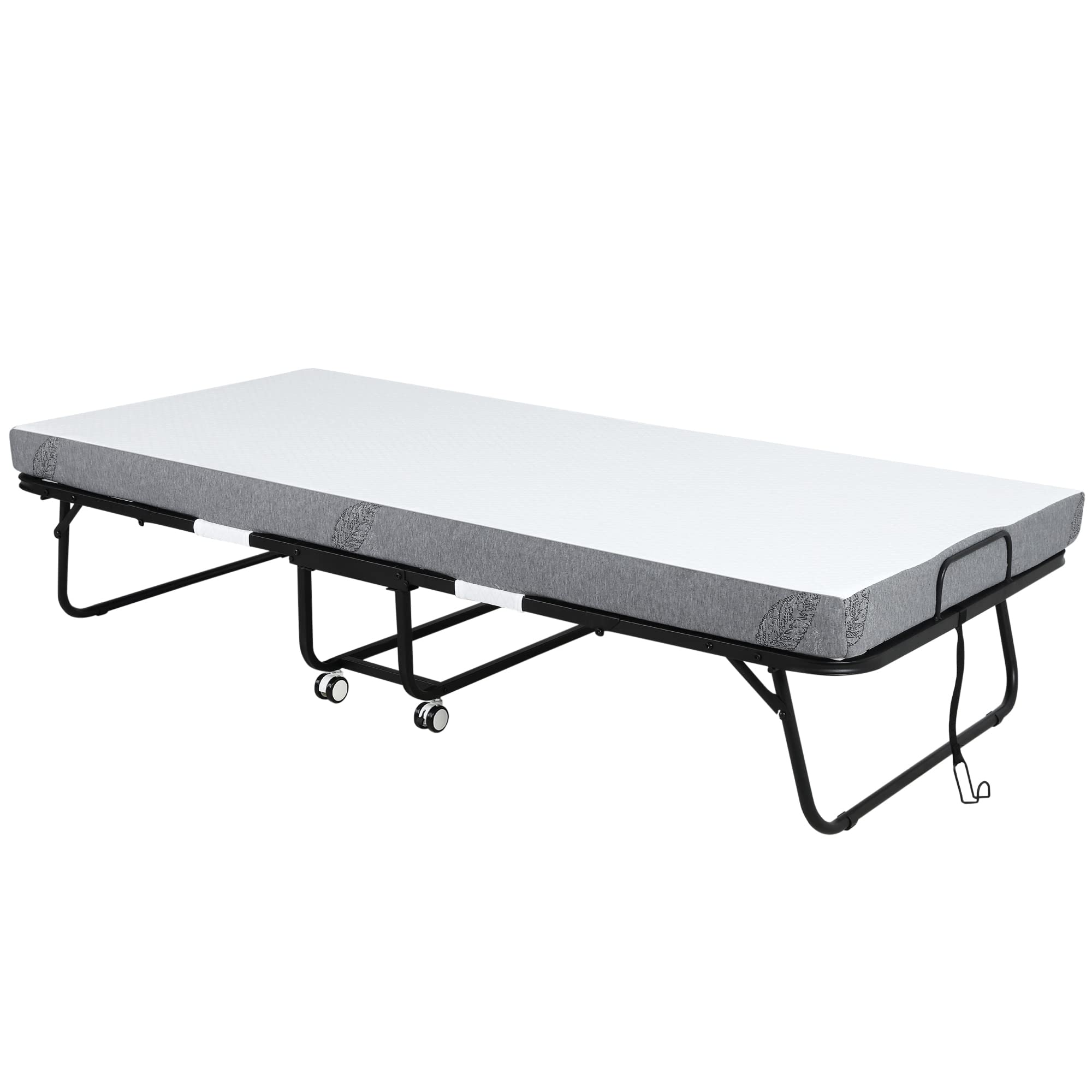 HOMCOM Rollaway Bed with 4