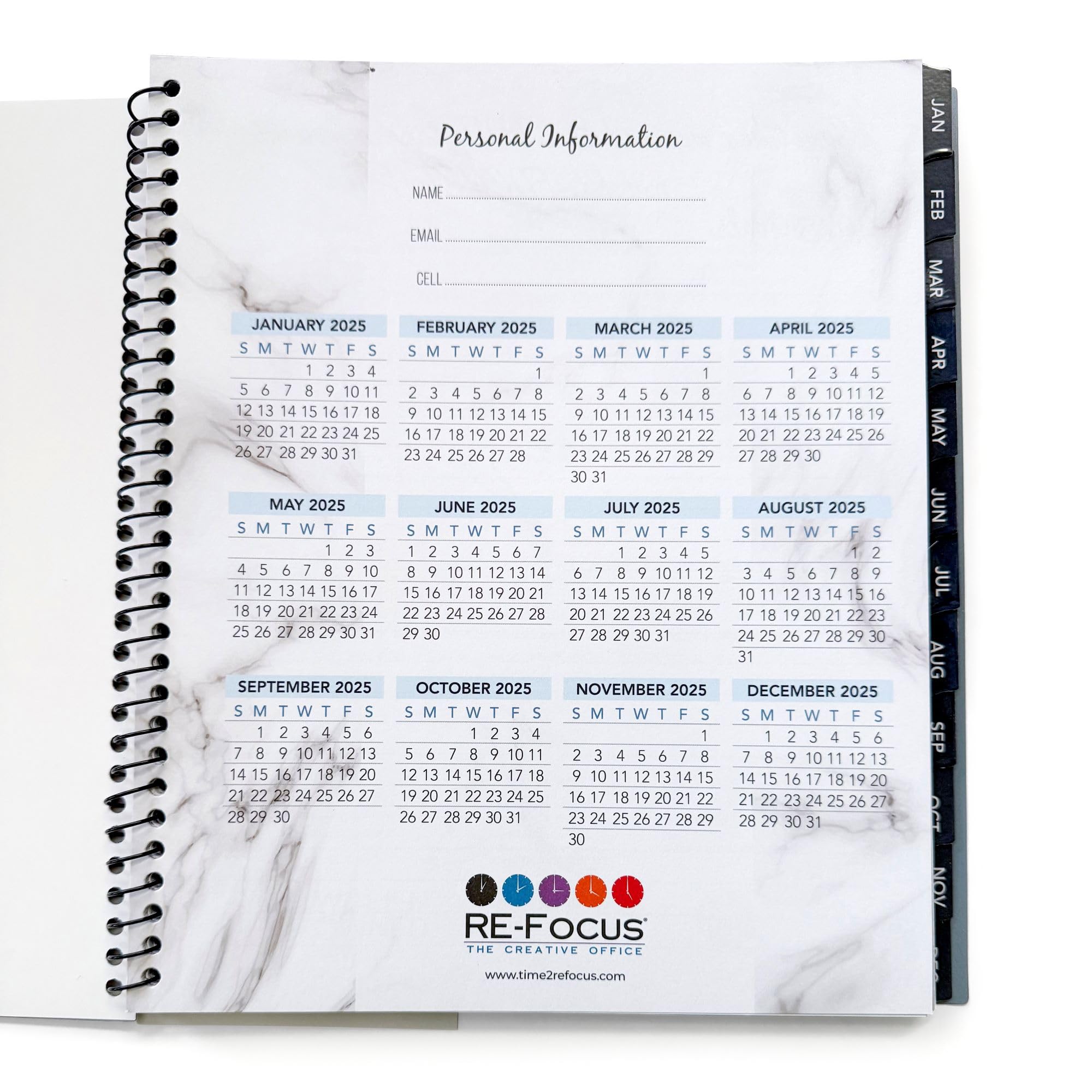2025 Monthly Planner - 13-Month Calendar with To-Do Lists, Notes & Appointment Tracking | Durable Office Organizer for Daily & Weekly Scheduling | Perfect for Professionals, Students & Home Use (Black)
