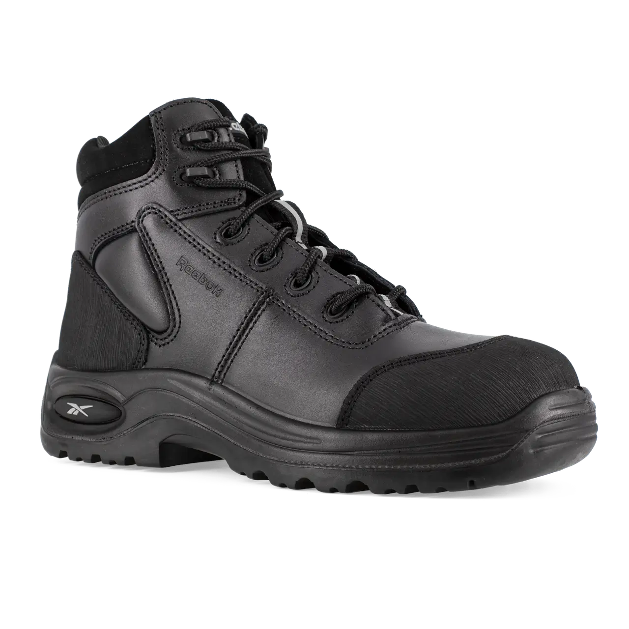 Trainex 6 Inch Composite Toe Work Boots for Men - Black Safety Shoes for Construction, Warehouse & Outdoor Work | OSHA Compliant Work Footwear