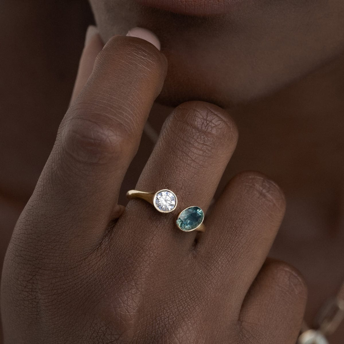 Wild Forest Tourmaline and Diamond Ring - Elegant Jewelry for Women, Perfect for Weddings, Anniversaries & Special Occasions